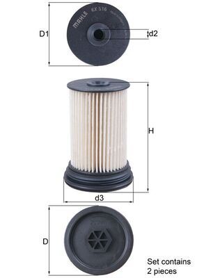 Degvielas filtrs - KX 516/S