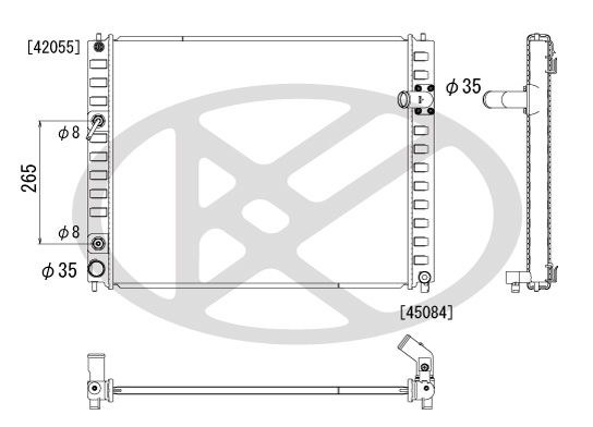 Motora dzesēsanas radiators - PL022210
