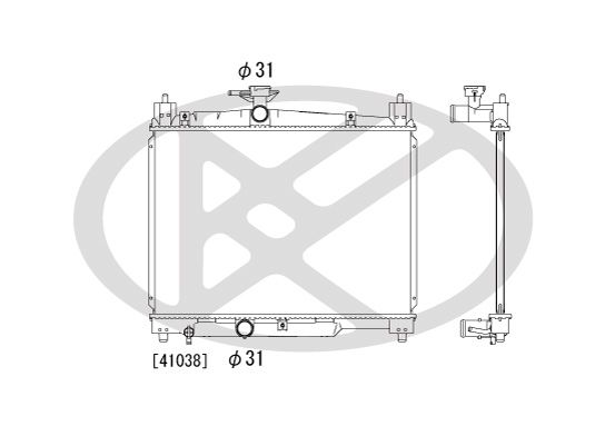Motora dzesēsanas radiators - PL010846