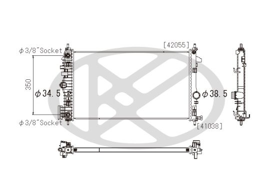 Motora dzesēsanas radiators - PL462647