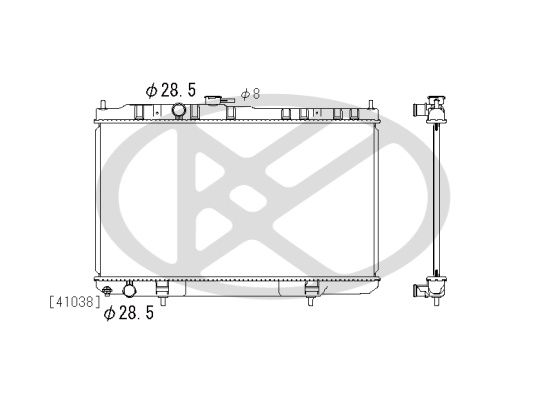 Motora dzesēsanas radiators - PL022459