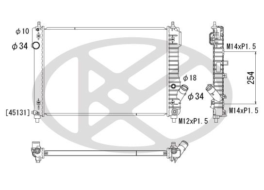 Motora dzesēsanas radiators - PL312243R