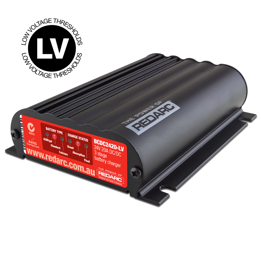 24V 20A DC-DC 3 Stage Battery Charger - Low Voltage Alternator (with MPPT Solar) - BCDC2420-LV
