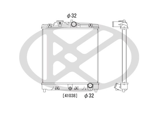 Motora dzesēsanas radiators - PL080295T
