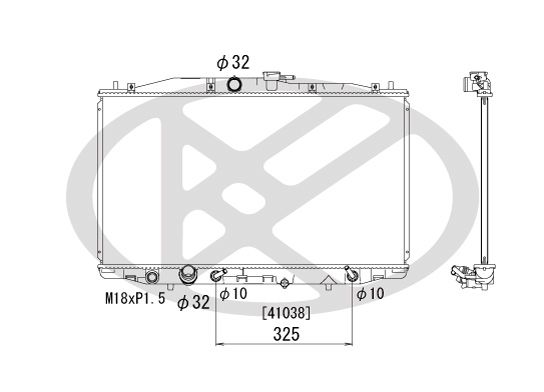 Motora dzesēsanas radiators - PL081666U02
