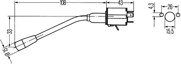 Slēdzis uz stūres statnes - 6BA 001 539-027