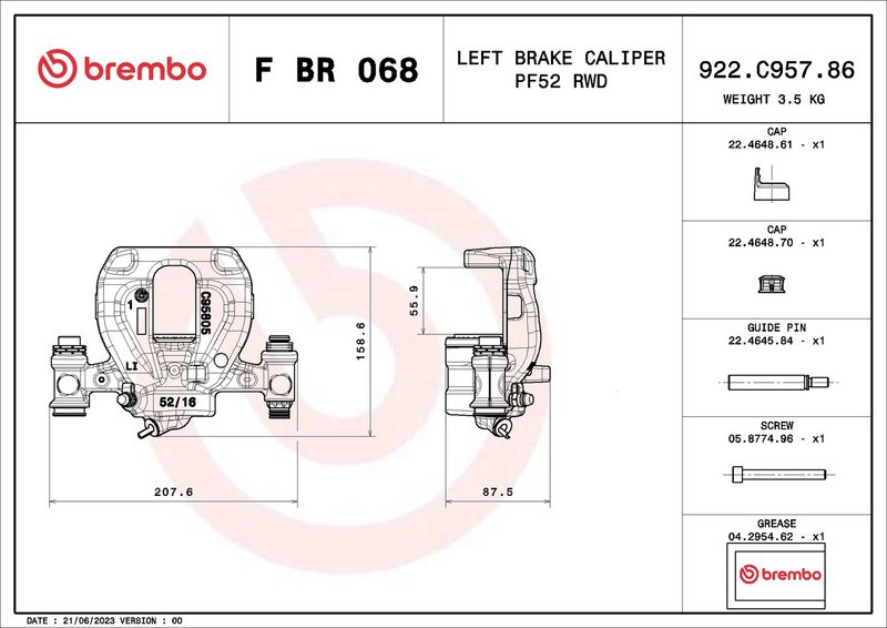 Bremžu suports - F BR 068