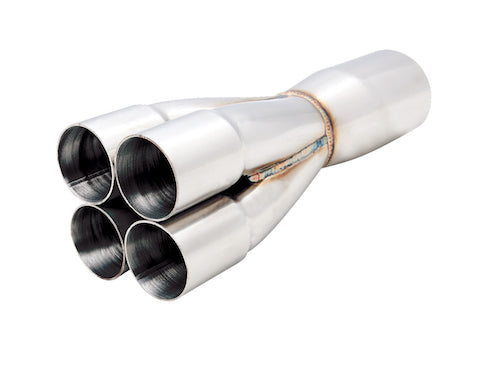 Stainless Steel 4-1 Collector, From 4 x 1-3/4″ To Single 3″ - CL4S-175-300