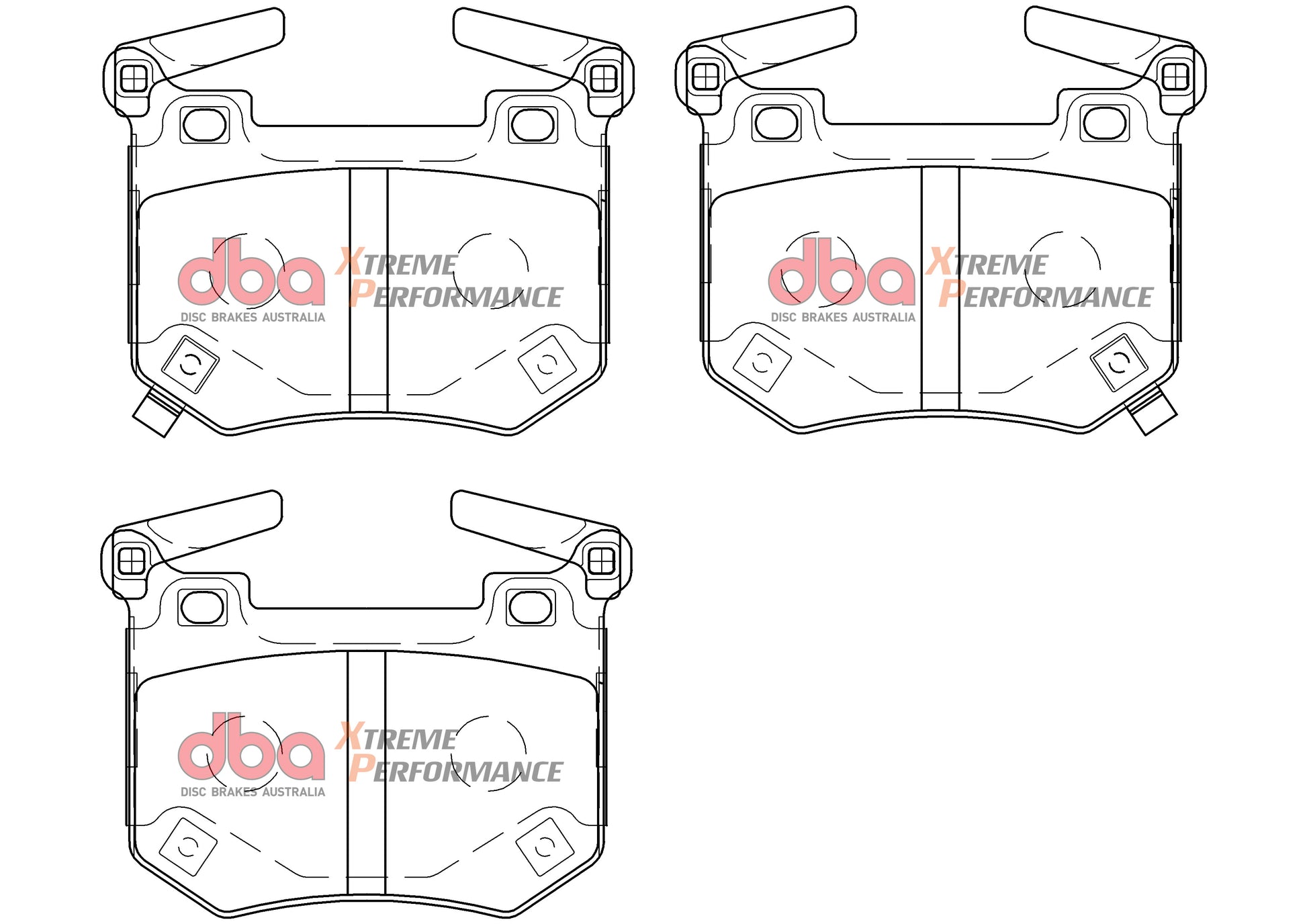 Brake Kit - 4000 Series T3 Slotted & Xtreme Performance Brake Pads (2x DBA43343S + DB15004XP) - DBA43343S-15004XP