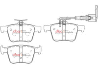 Brake Kit - 4000 Series T3 Slotted & Xtreme Performance Brake Pads (2x DBA42809S + DB15006XP) - DBA42809S-15006XP