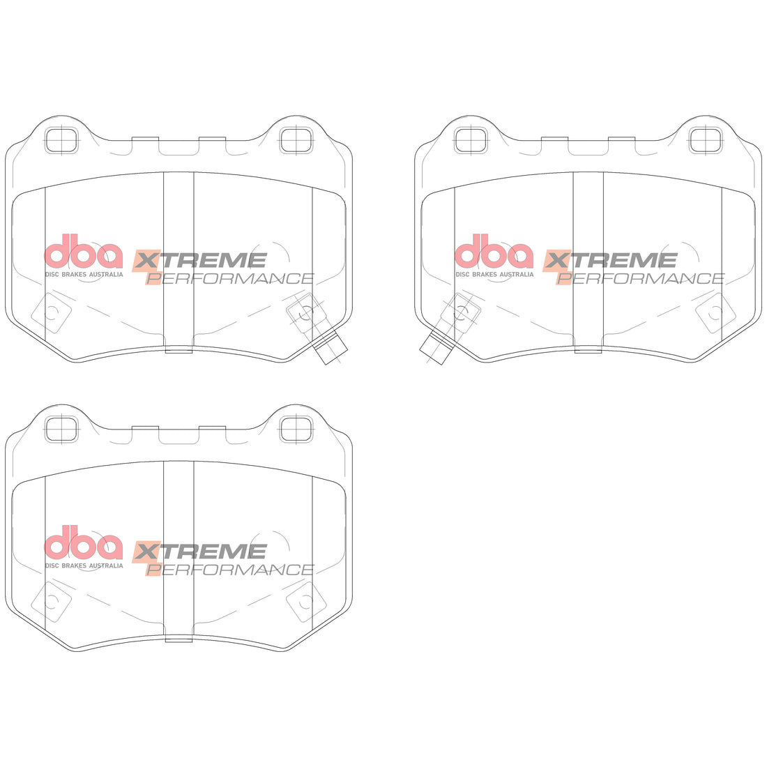 Brake Kit - 4000 Series T3 Slotted & Xtreme Performance Brake Pads (2x DBA43051S-10 + DB15007XP) - DBA43051S-10-15007XP