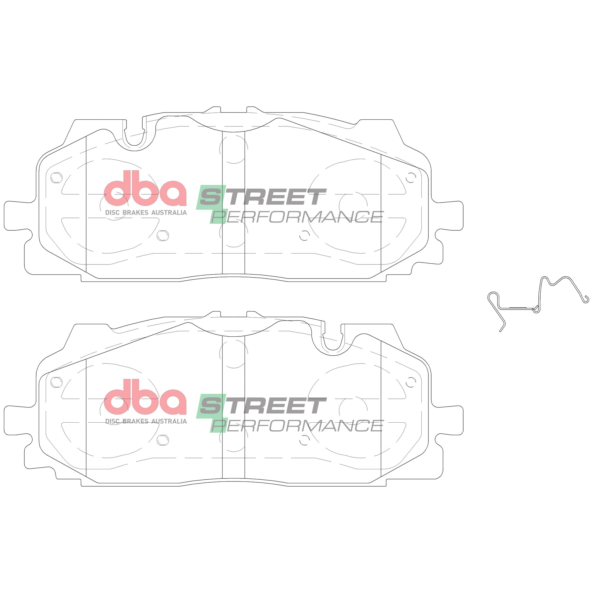 Brake Kit - Street Series T2 Slotted & Street Performance Brake Pads (2x DBA3014S + DB15030SP) - DBA3014S-15030SP