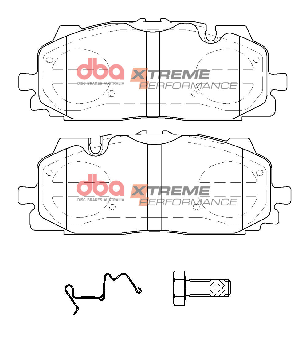 Brake Kit - 4000 Series T3 Slotted & Xtreme Performance Brake Pads (2x DBA43016S + DB15030XP) - DBA43016S-15030XP