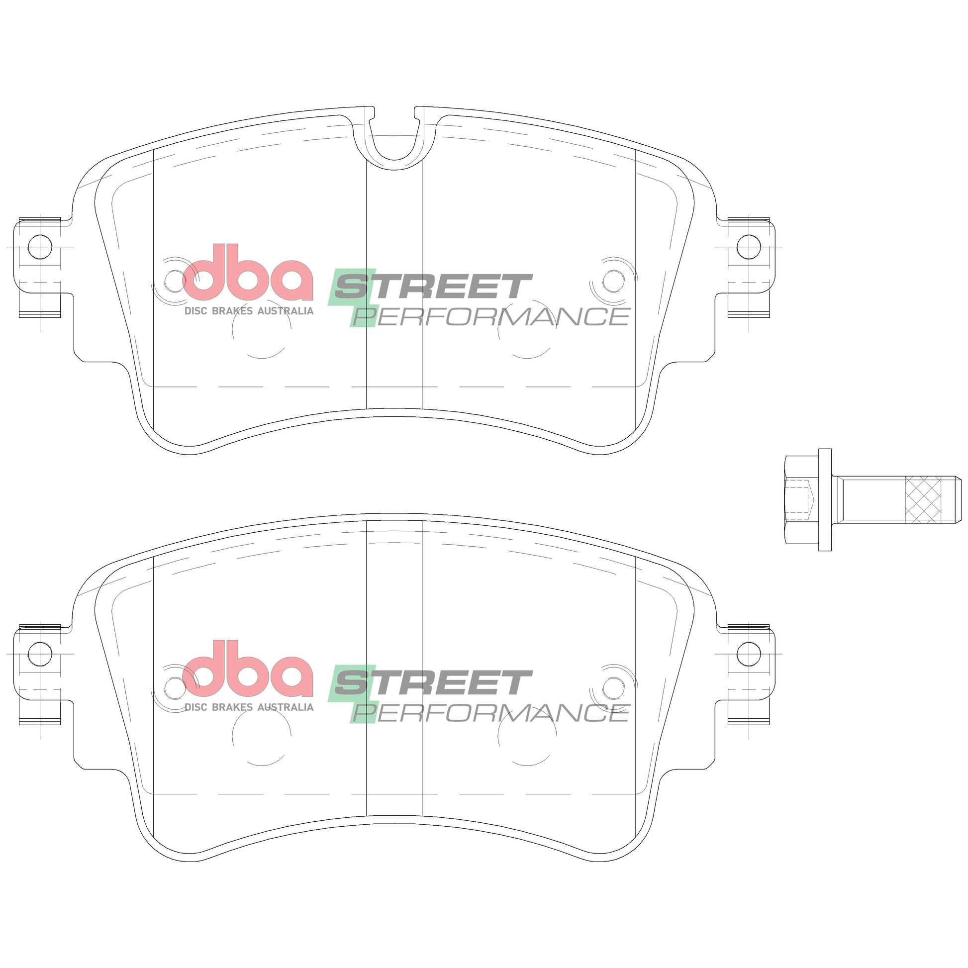 Brake Kit - Street Series T2 Slotted & Street Performance Brake Pads (2x DBA2847S + DB15032SP) - DBA2847S-15032SP