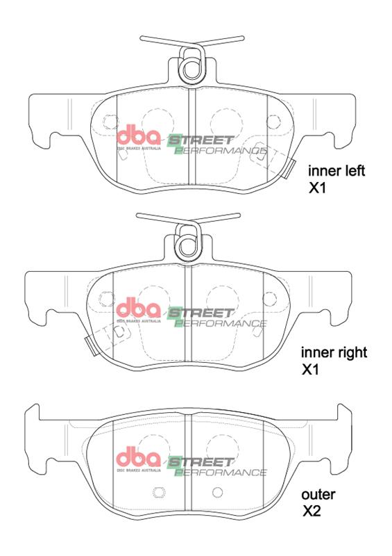 Brake Pads Street Performance | Rear Axle - DB15047SP