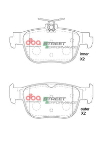 Brake Kit - Street Series T2 Slotted & Street Performance Brake Pads (2x DBA3461S + DB15092SP) - DBA3461S-15092SP