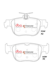 Brake Kit - 4000 Series T3 Slotted & Xtreme Performance Brake Pads (2x DBA42814S + DB15092XP) - DBA42814S-15092XP