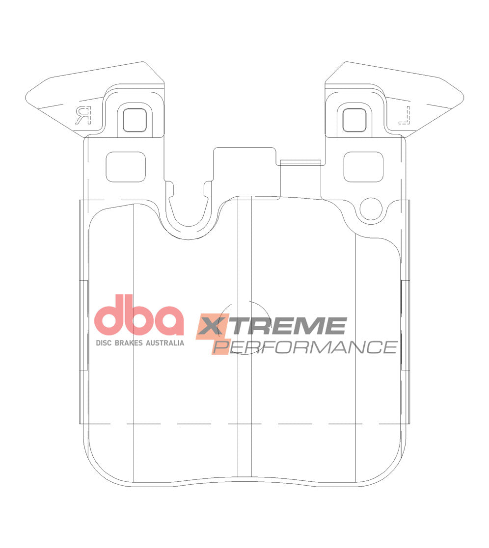 Brake Kit - 4000 Series T3 Slotted & Xtreme Performance Brake Pads (2x DBA42287S + DB15127XP) - DBA42287S-15127XP