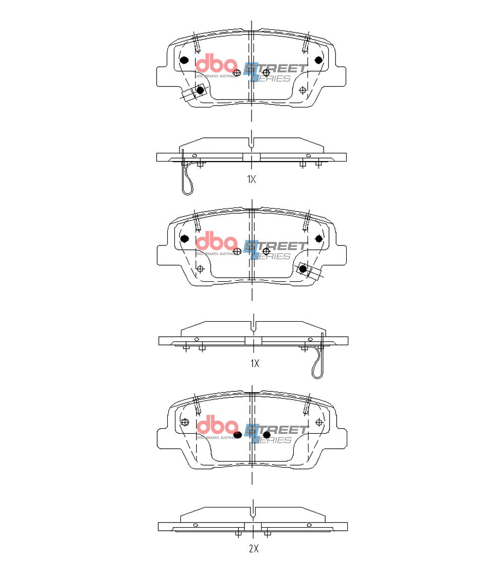 Brake Pads Street Series | Rear Axle - DB15157SS