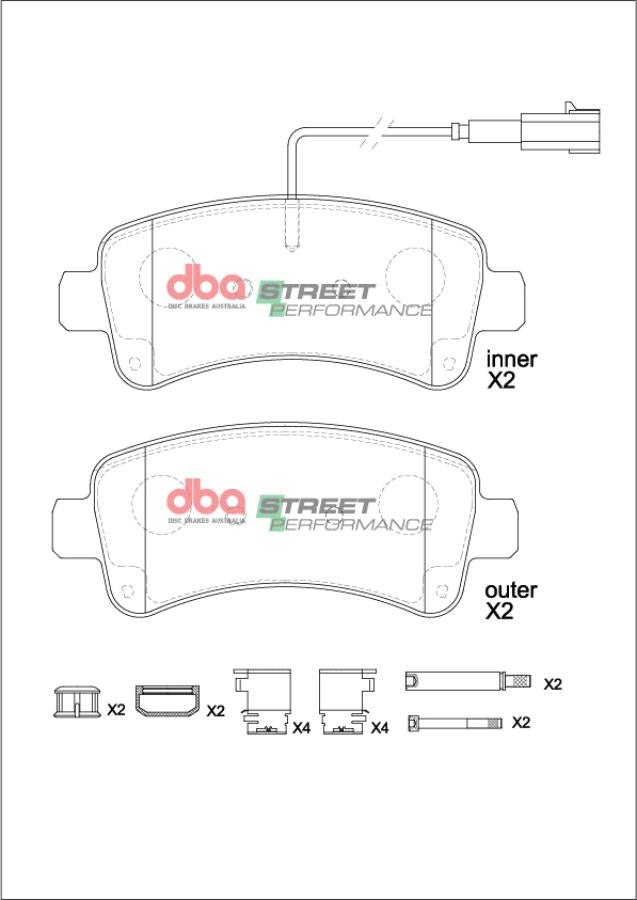 Brake Pads Street Performance | Rear Axle - DB15221SP
