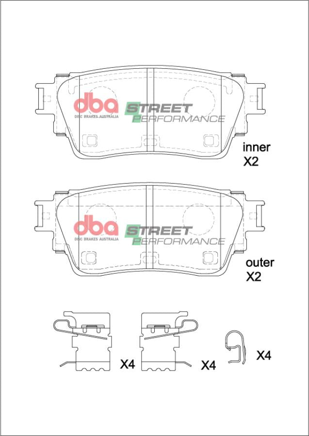 Brake Pads Street Performance | Rear Axle - DB15223SP