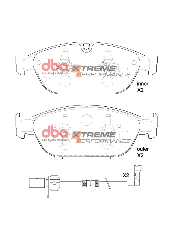 Brake Pads Xtreme Performance | Front Axle - DB15262XP