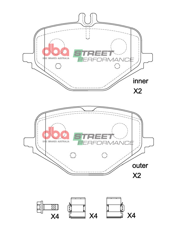 Brake Pads Street Performance | Rear Axle - DB15266SP