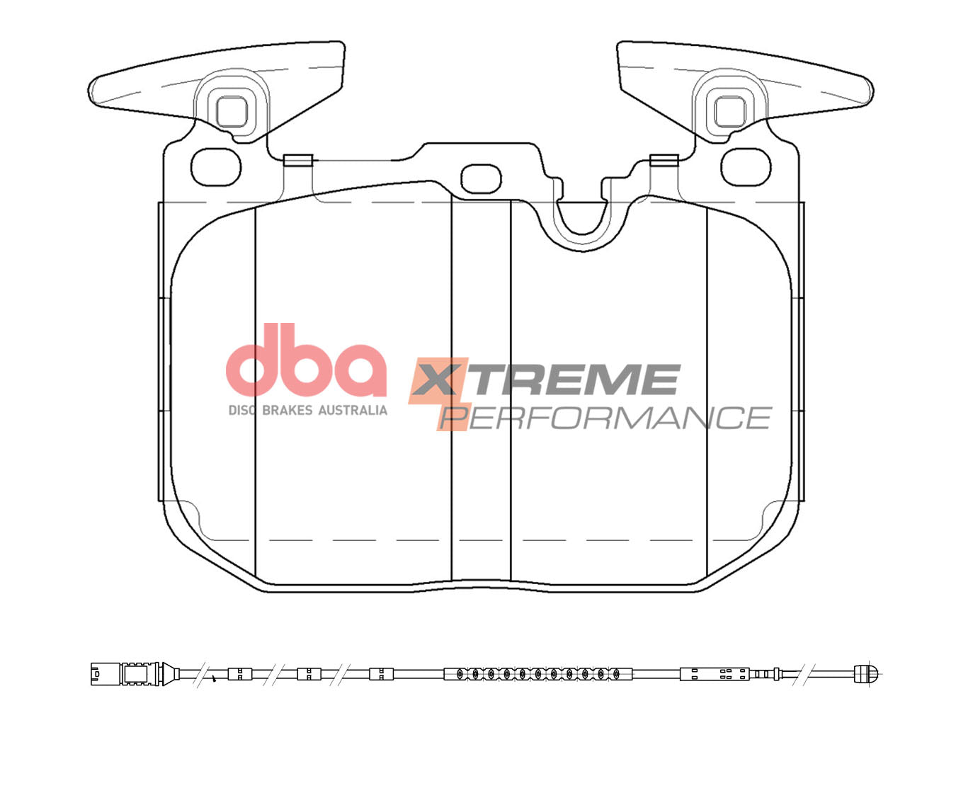 Brake Kit - 4000 Series T3 Slotted & Xtreme Performance Brake Pads (2x DBA42286S + DB2299XP) - DBA42286S-2299XP