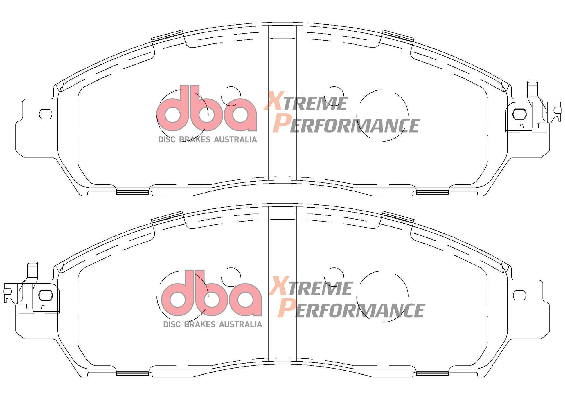 Brake Kit - 4000 Series T3 Slotted & Xtreme Performance Brake Pads (2x DBA42182S + DB2374XP) - DBA42182S-2374XP
