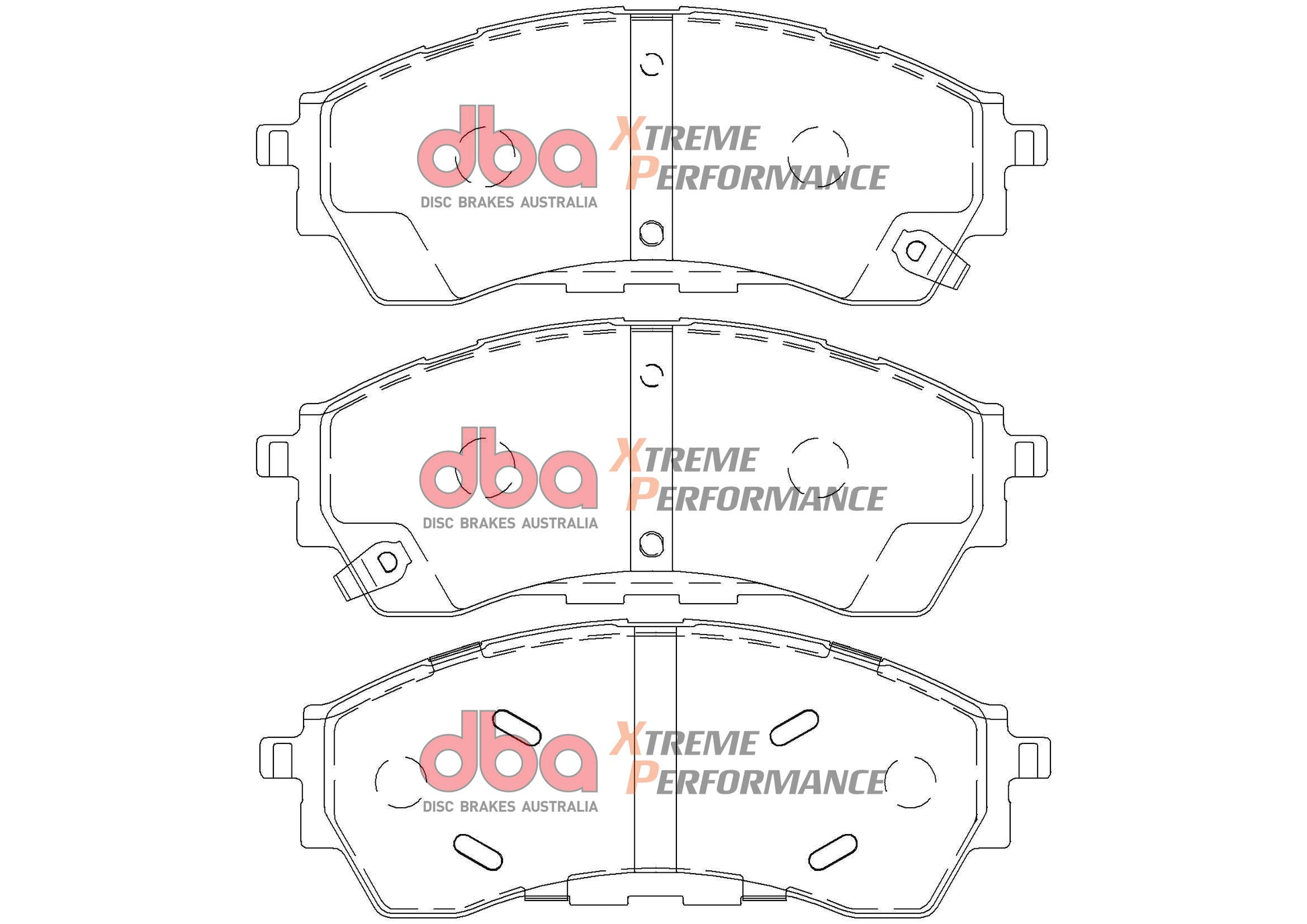 Brake Kit - 4000 Series T3 Slotted & Xtreme Performance Brake Pads (2x DBA43160S + DB2379XP) - DBA43160S-2379XP