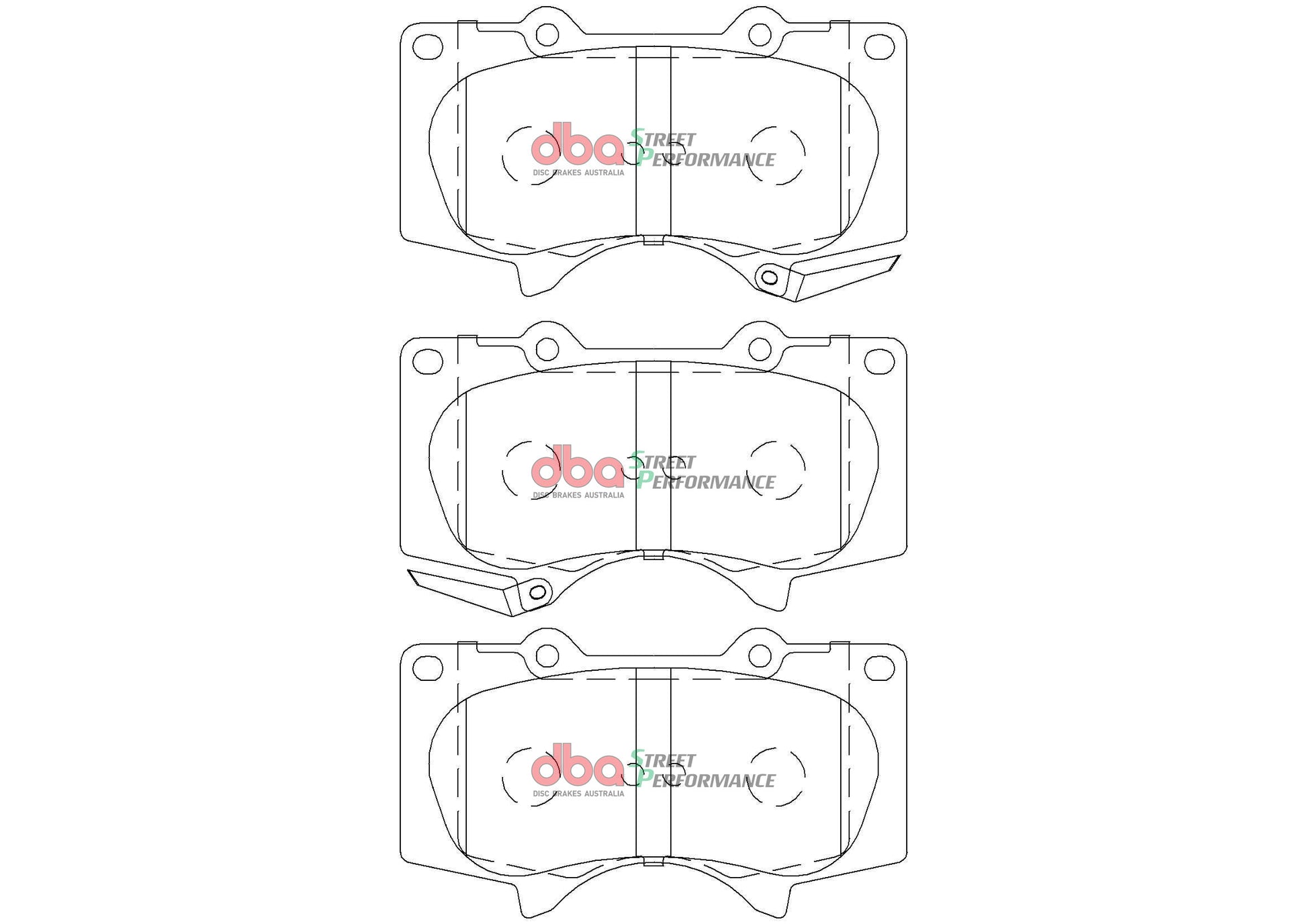 Brake Kit - Street Series X-GOLD & Street Performance Brake Pads (2x DBA2700X + DB2380SP) - DBA2700X-2380SP