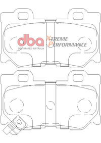 Brake Kit - 4000 Series T3 Slotted & Xtreme Performance Brake Pads (2x DBA42315S + DB2401XP) - DBA42315S-2401XP