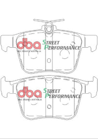 Brake Kit - Street Series T2 Slotted & Street Performance Brake Pads (2x DBA2809S + DB2415SP) - DBA2809S-2415SP