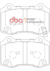Brake Kit - 4000 Series T3 Slotted & Xtreme Performance Brake Pads (2x DBA42445S + DB8805XP) - DBA42445S-8805XP