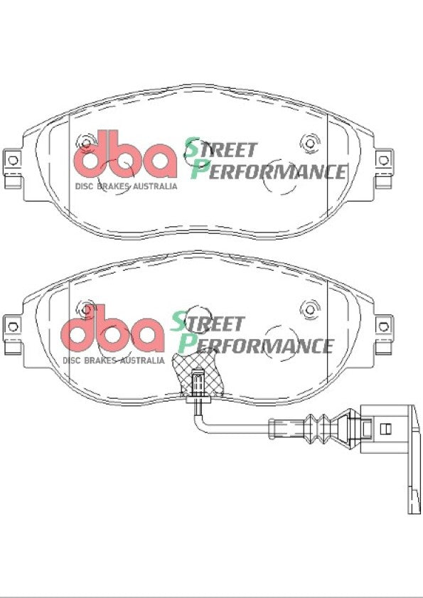 Brake Kit - Street Series T2 Slotted & Street Performance Brake Pads (2x DBA2830S + DB8849SP) - DBA2830S-8849SP