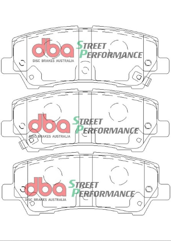 Brake Kit - 4000 Series T3 Slotted & Street Performance Brake Pads (2x DBA42165S + DB9022SP) - DBA42165S-9022SP