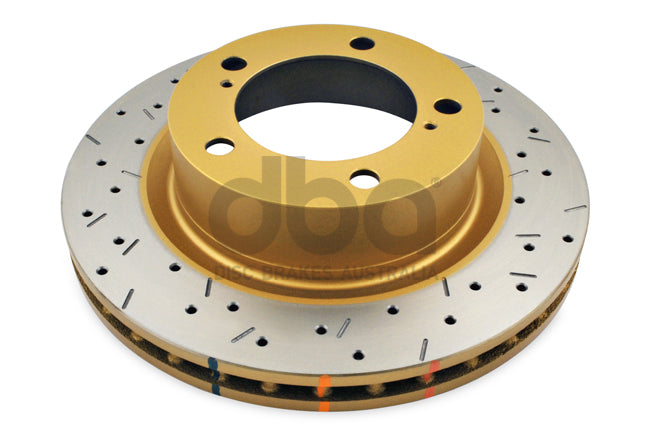 Brake Kit - 4000 Series T3 Slotted & Xtreme Performance Brake Pads (2x DBA42722XS + DB1838XP) - DBA42722XS-1838XP