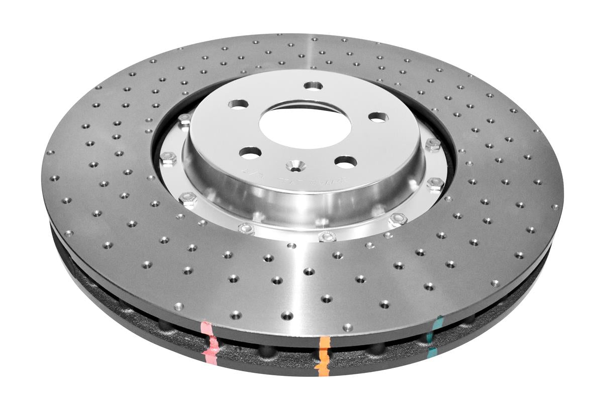 5000 series - Crossed Drilled & Dimpled Silver Hat - DBA52774SLVXD