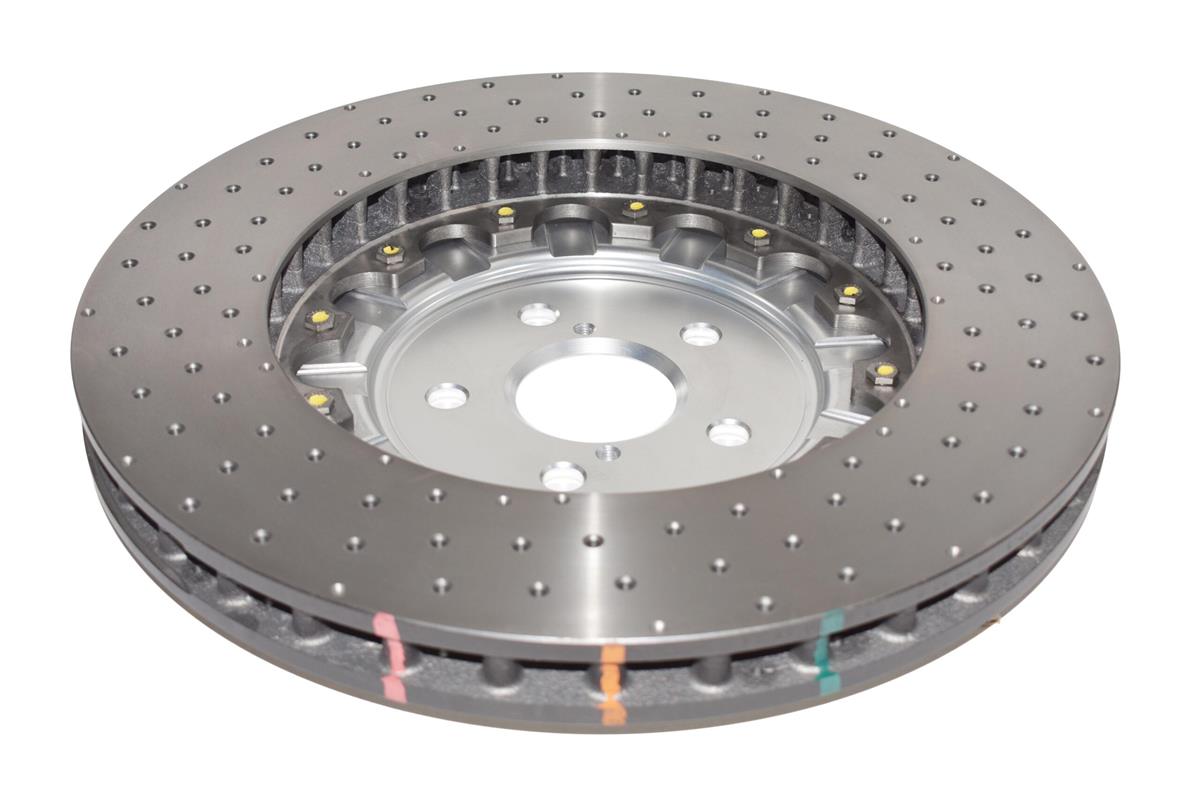 5000 series - Crossed Drilled & Dimpled Silver Hat - DBA52788SLVXD