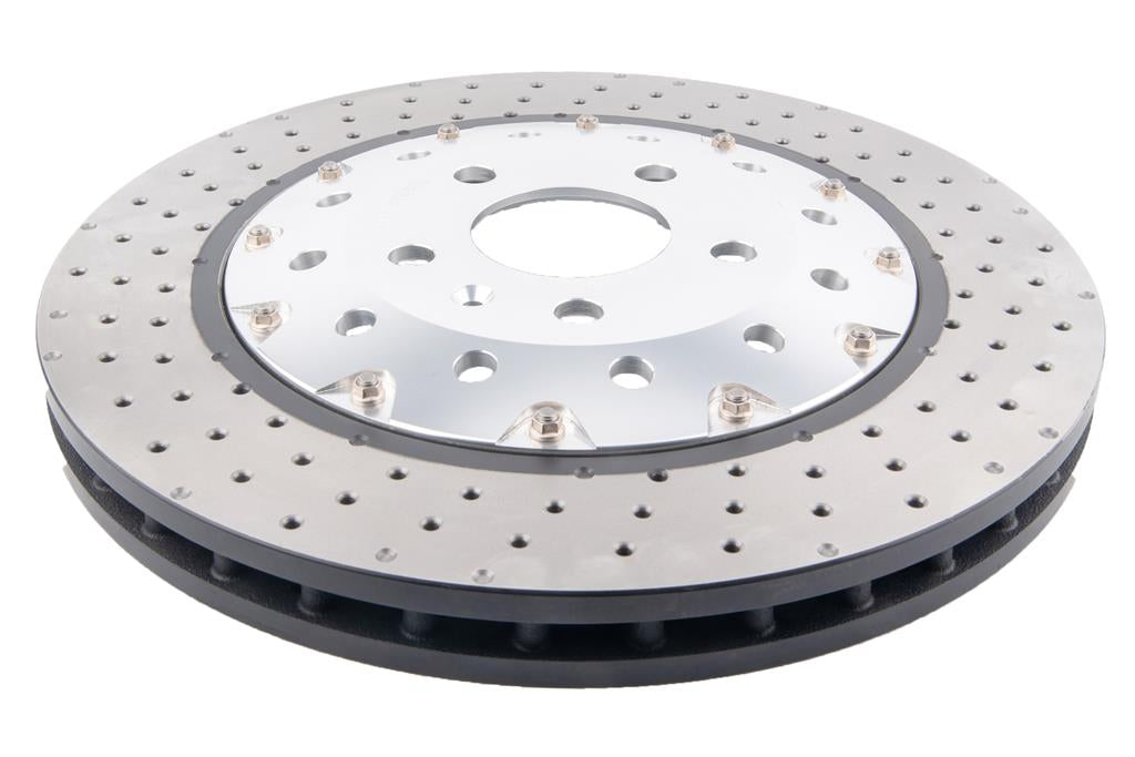 5000 series - Crossed Drilled & Dimpled Silver Hat - DBA52833SLVXD