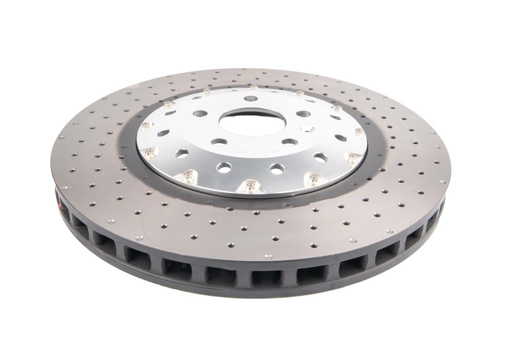 5000 series - Crossed Drilled & Dimpled Silver Hat - DBA53002SLVXD