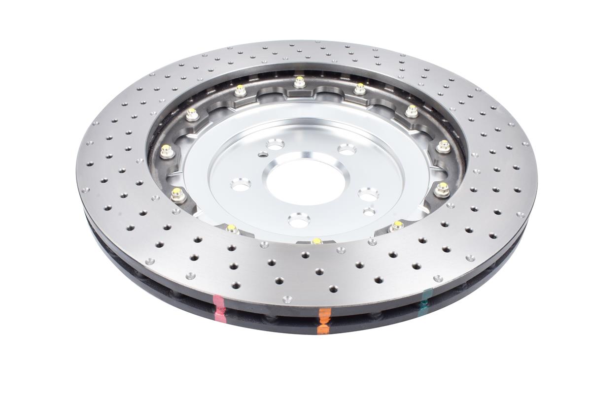 5000 series - Crossed Drilled & Dimpled Silver Hat - DBA53359SLVXD
