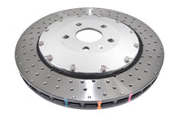 5000 series - Crossed Drilled & Dimpled Silver Hat - DBA53912SLVXD