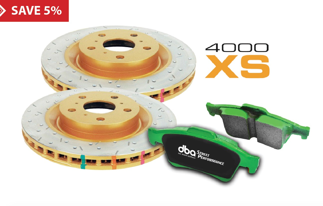 Brake Kit - 4000 Series Slotted / Drilled & Street Performance Brake Pads (2x DBA4654XS-10 + DB1678SP) - DBA4654XS-10-1678SP