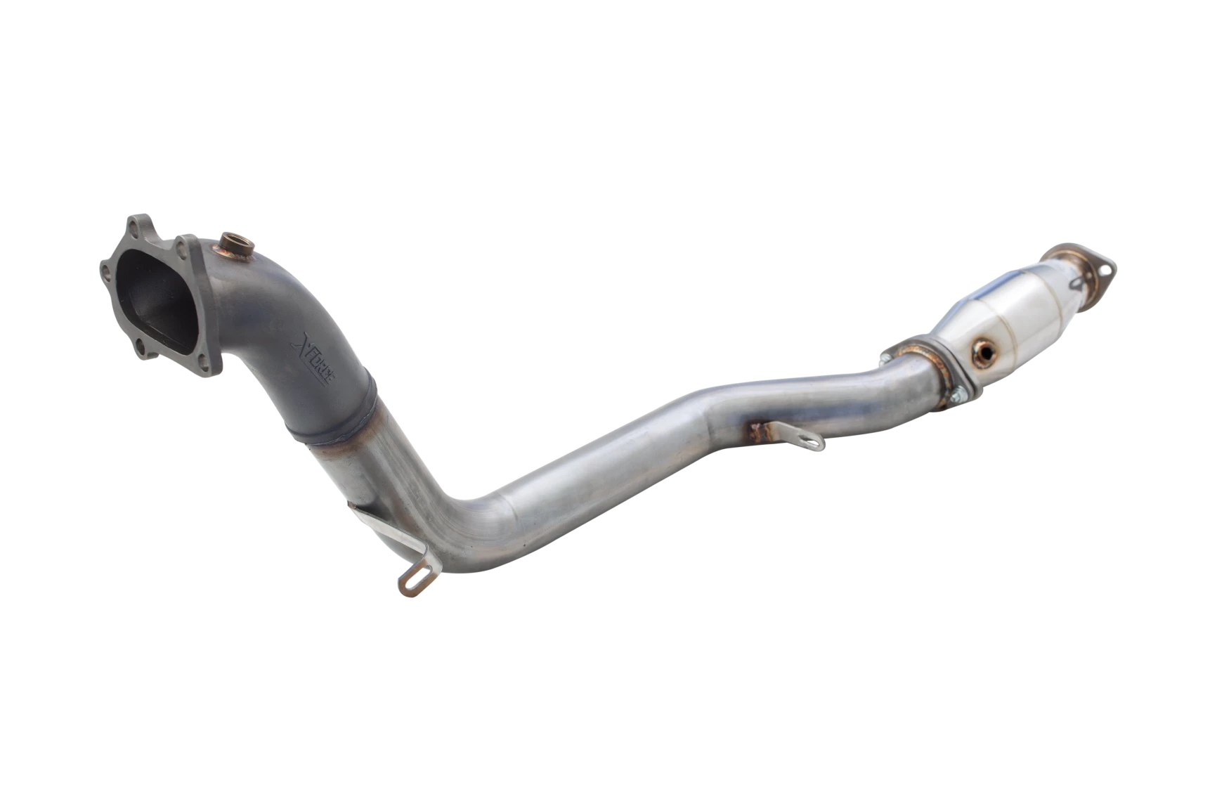 3" Downpipe with High-Flow Catalytic Converter, 304 Matt finish Stainless Steel (for track and off road use only) - E2-SW08-KITB