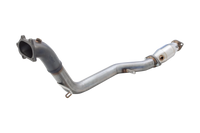 3" Downpipe with High-Flow Catalytic Converter, 304 Matt finish Stainless Steel (for track and off road use only) - E2-SW08-KITB