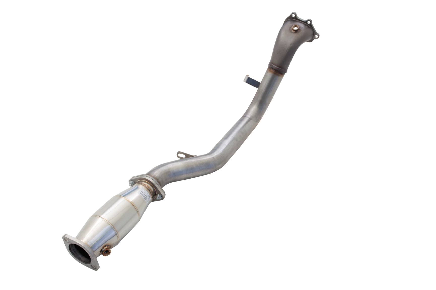 3" Downpipe with High-Flow Catalytic Converter, 304 Matt finish Stainless Steel (for track and off road use only) - E2-SW08-KITB