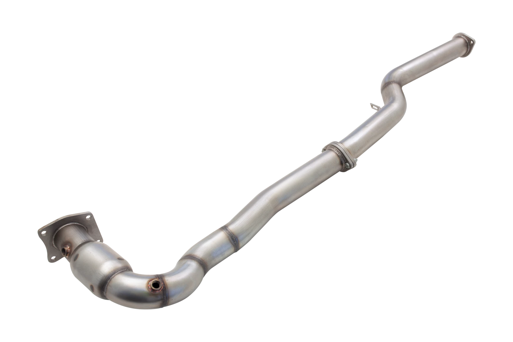 3" Downpipe with High-Flow Catalytic Converter, 304 Matt finish Stainless Steel (for track and off road use only) - E2-SW26-KITB
