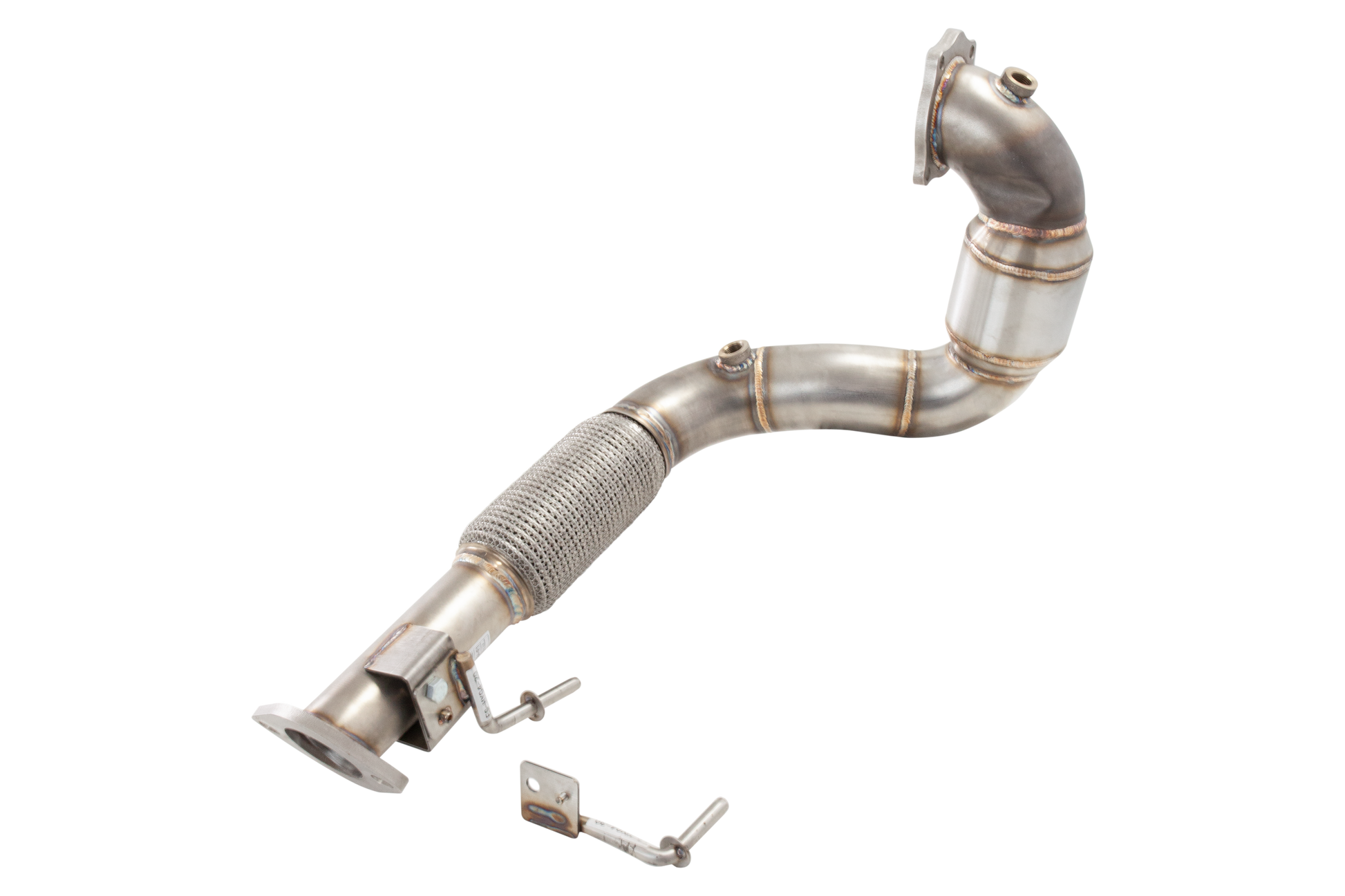 2.5" Downpipe with High-Flow Catalytic Converter, 304 Stainless Steel (for track and off road use only) - E2HYG4KITB