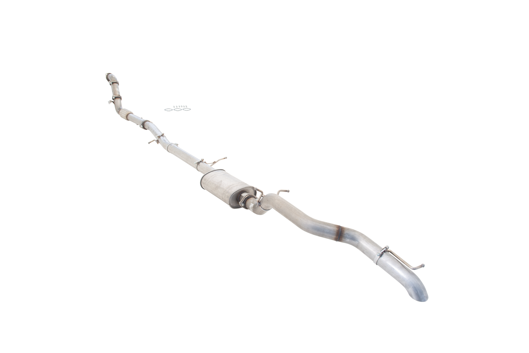 3" Turbo-Back System (without catalytic converter), 409 Raw Stainless Steel (for track and off road use only) - E4-FR02-TBS